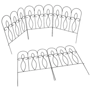 Woodside Felbrigg Garden Metal Border Edging 5 PACK