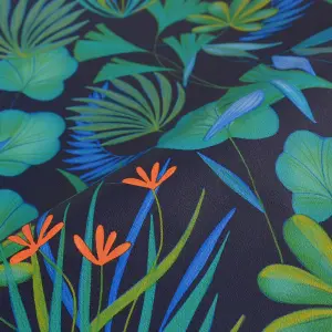 Rasch Botanical Leaves Navy Wallpaper Flowers Naturistic Paste The Wall Vinyl