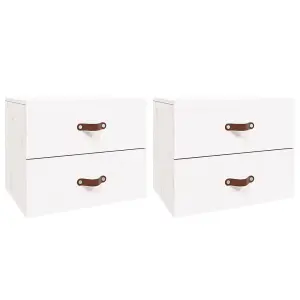 Berkfield Wall-mounted Bedside Cabinets 2 pcs White 50x36x40 cm