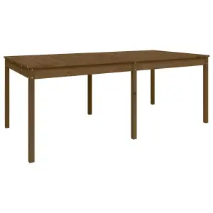 Berkfield Garden Table Honey Brown 203.5x100x76 cm Solid Wood Pine