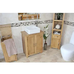 Hodges Solid Oak 650mm Free-Standing Vanity Unit