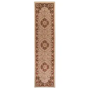 Red Cream Gold Classical Oriental Medallion Area Rug 200cm x 290cm