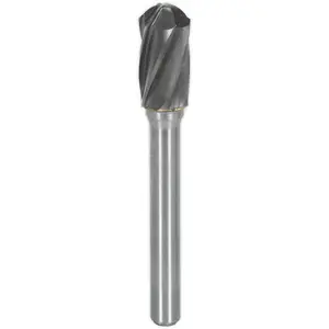 10mm Carbide Rotary Burr Bit for Engraving - Coarse Cylindrical Ball Nose