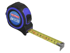 Faithfull Trade 8m Tape Measure with 25mm Blade - Durable & Accurate Tool for Professionals