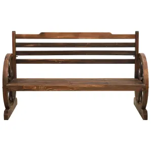 Berkfield Garden Bench 112 cm Solid Firwood