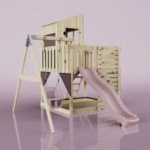 PolarPlay Kids Climbing Tower & Playhouse with Swing and Slide - Swing Helka Rose