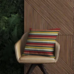 Multicolour Striped Brish Pattern Outdoor Cushion 60cm x 60cm