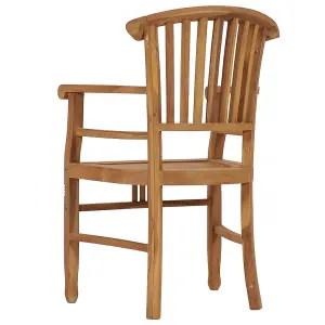 Berkfield Garden Chairs 2 pcs Solid Teak Wood