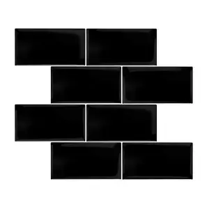 10Pcs Peel and Stick Waterproof Decorative Backsplash Self-Adhesive Wall Tiles for Kitchen and Bathroom (2.5mm T)