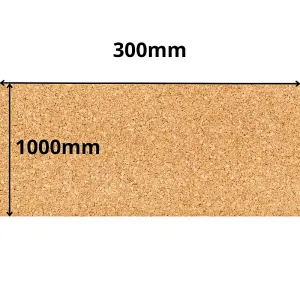 Cork Sheet Roll - 1000x300mm - 6mm - Décor/DIY - 2 pack