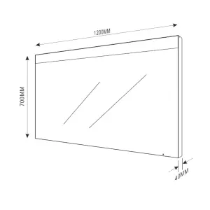 Madison LED Illuminated Bathroom Mirror (H)700mm (W)1200mm