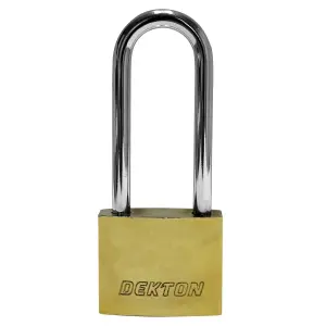 Dekton 40mm Long Shackle Titanium Iron Padlock, 3 Keys