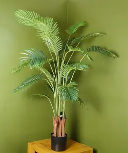 150cm Large Artificial Areca Palm Tree Potted in Black Pot