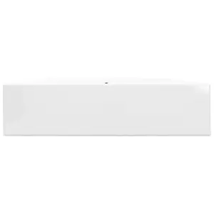 Rectangular Ceramic Basin Sink White with Faucet Hole 60x46 cm