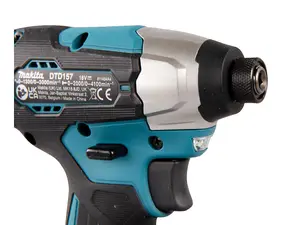 Makita DTD157Z 18v Blue Cordless Brushless Impact Driver + Assist Mode + Bag