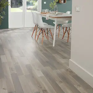 GoodHome Addington Grey Wood planks Oak effect Laminate Flooring, 1.996m²