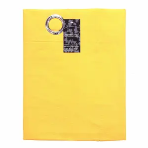 Homescapes Plain Yellow Cotton Eyelet Curtains 137 x 228 cm