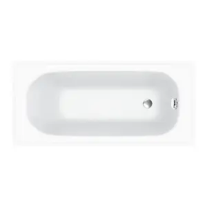 Anne White Super-Strong Acrylic Single Ended Straight Bath (L)1580mm (W)685mm