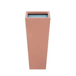 Primrose Frost and Rust-Resistant Outdoor Zinc Flared Square Planter in a Copper Finish 70cm