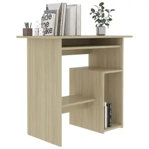 Berkfield Desk Sonoma Oak 80x45x74 cm Engineered Wood