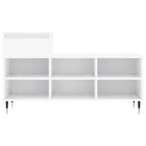 Berkfield Shoe Cabinet High Gloss White 102x36x60 cm Engineered Wood