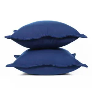 Homescapes Navy Plain Outdoor Cushion 45 x 45  cm, Set of 2