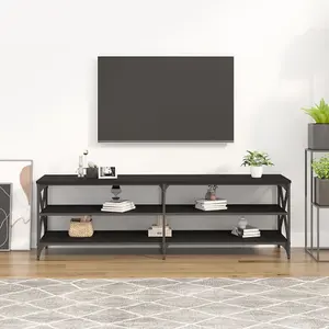 Berkfield TV Cabinet Black 160x40x50 cm Engineered Wood