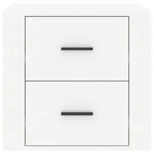 Berkfield Bedside Cabinet High Gloss White 50x39x47 cm