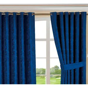 Tremblay Cotton Blend Room Darkening Grommet / Eyelet Curtain Pair (Set of 2) Width 168 x Drop 137cm