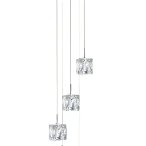 Lighting Collection Toran Chrome 5Lt Multi-Drop Pendant