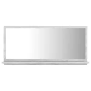 Dorlene Framed Wall Mounted Bathroom Mirror Concrete Grey / 80 cm