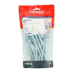 TIMCO Coach Screws Hex Head Silver  - 10.0 x 100