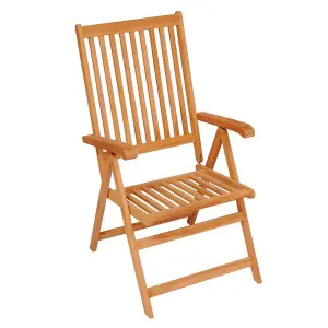 Berkfield Reclining Garden Chairs 8 pcs Solid Teak Wood