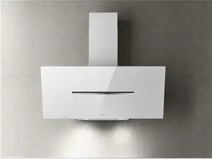 Elica SHY-WH-90 Shy 90cm Angled Cooker Hood - White Glass