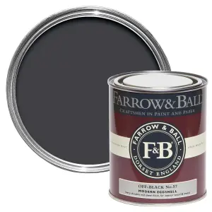 Farrow & Ball Modern Off-Black No.57 Eggshell Paint, 750ml