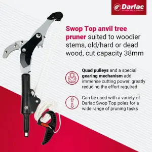 Darlac Swop Top Geared Anvil Tree Pruner Head, DP583