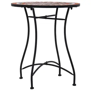 Berkfield Mosaic Bistro Table Brown 60cm Ceramic