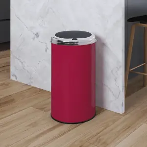 Inmotion 30L Pink Stainless Steel Kitchen Waste Dust Bin