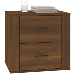 Berkfield Bedside Cabinet Brown Oak 50x39x47 cm