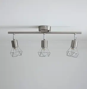 Juno Satin Nickel 3lt Bar Ceiling Fitting