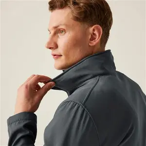 Regatta Professional Men's Breathable Ablaze Printable Softshell Jacket Seal Grey Black, Size: L