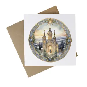 Eco Friendly Christmas Cards - Recycled Card Plastic Free Xmas Greetings Cards Gift - Pack of 10