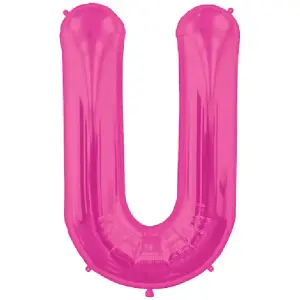 NorthStar U Letter Foil Balloon Magenta (One Size)