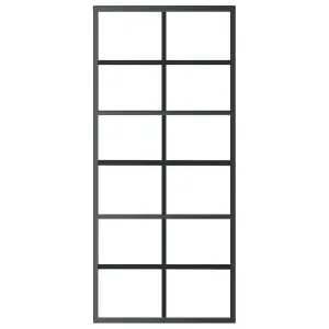 Berkfield Sliding Door ESG Glass and Aluminium 90x205 cm Black