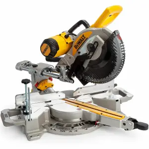 Dewalt DWS727 XPS Double Bevel Slide Mitre Saw 250mm 1675W 240V + DE7023 Legs