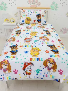 Paw Patrol Splodge Single Panel Duvet and Pillowcase Set