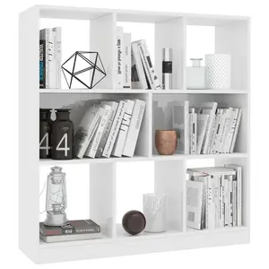 Katara 100cm H x 97.5cm W Standard Bookcase High Gloss White