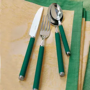 Play! 24 Piece 18/10 Stainless Steel Cutlery Set, Service for 6 Green