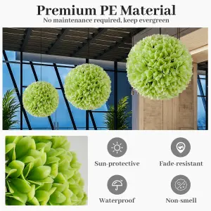 COSTWAY 2 PCS Artificial Plant Decoration Indoor Outdoor 28cm Decorative Balls