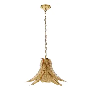 Luminosa Anzio Pendant Ceiling Light Distressed Gold Finish